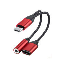 USB-C til 3,5 mm AUX-adapterkabel i aluminiumlegering