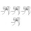 4Pcs Silver Pearl Bow Phone Charm Plastic Keychain Bowknot Accessories 8