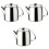 3Pcs Stainless Steel Tea Pot Silver Rust-Resistant Home Teapot 4