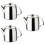 3Pcs Stainless Steel Tea Pot Silver Rust-Resistant Home Teapot 8
