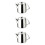 3Pcs Stainless Steel Tea Pot Silver Rust-Resistant Home Teapot 9