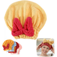 Super Absorbent Hair Towel Wrap for Wet Hair with Cute Bowtie, 2026 New Microfiber Hair Wrap Women Quick-Drying Hair Towels for Girls and Women