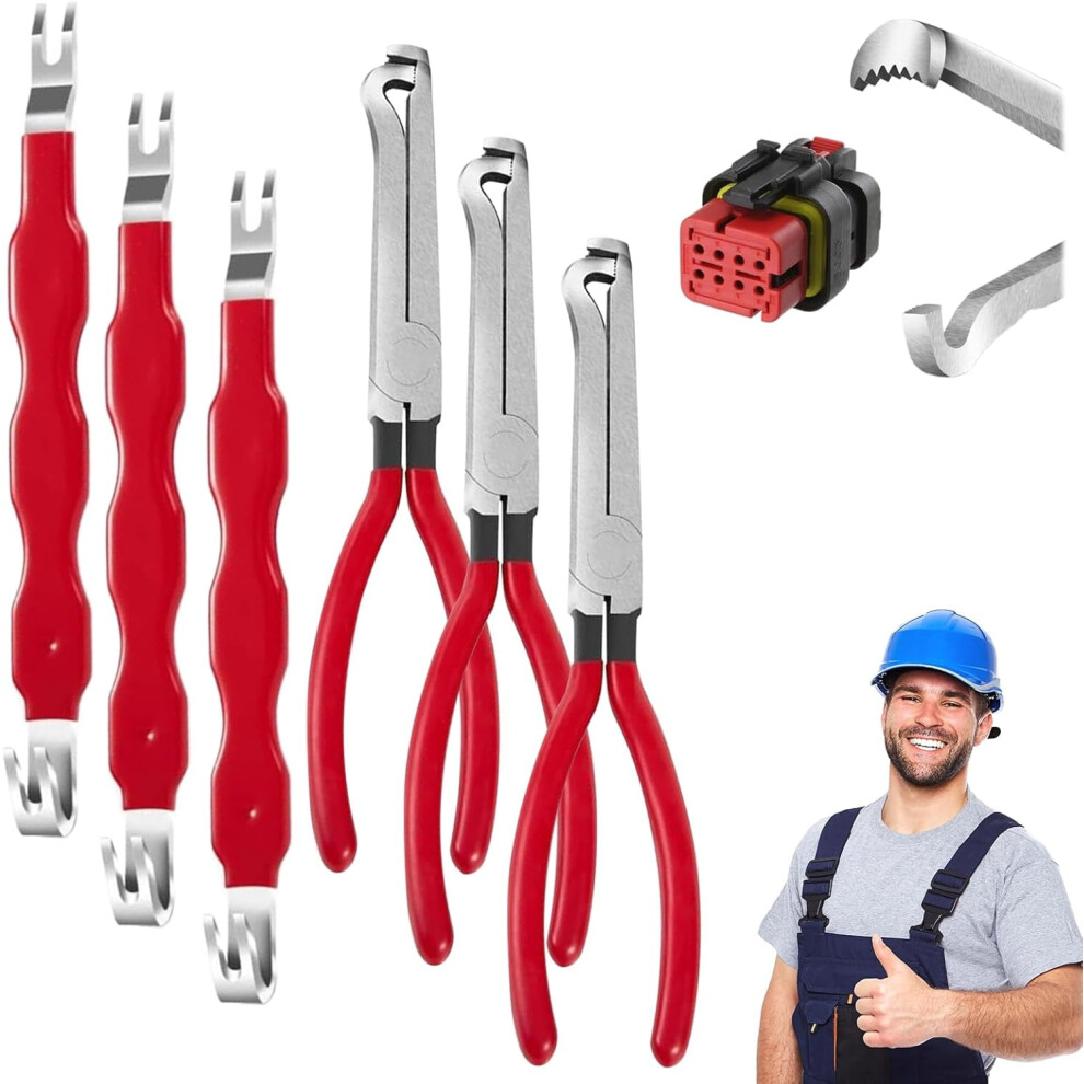 Auto Electrical Terminal Connector Separator Tool, Dual-Head Disconnect Pliers, Compatible With Most Vehicles 9405492396401