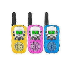 (3 Pack) 3 Pack Kids Walkie Talkies 3 Miles Long Range with Backlit LCD & Flashlights, Outdoor Adventure Toy Gifts