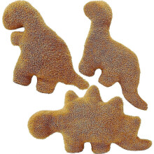 (Medium) Dino Chicken Nugget Pillow Set 3PCS 16in Soft Plush Stuffed Animal Pillows Cute Dinosaur Nugget Decor for Kids Room