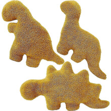 (Large) Dino Chicken Nugget Pillow Set 3PCS 16in Soft Plush Stuffed Animal Pillows Cute Dinosaur Nugget Decor for Kids Room