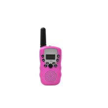 (Pink) 3 Pack Kids Walkie Talkies 3 Miles Long Range with Backlit LCD & Flashlights, Outdoor Adventure Toy Gifts