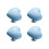 12Pcs Blue Ceramic Door Knobs Heart Shape Furniture Pulls for Home Use 2