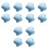 12Pcs Blue Ceramic Door Knobs Heart Shape Furniture Pulls for Home Use 3