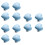 12Pcs Blue Ceramic Door Knobs Heart Shape Furniture Pulls for Home Use 7