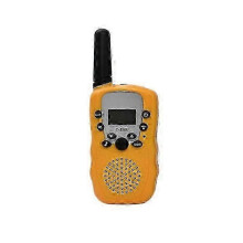 (Yellow) 3 Pack Kids Walkie Talkies 3 Miles Long Range with Backlit LCD & Flashlights, Outdoor Adventure Toy Gifts