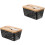 2Sets Convenient Black Butter Holder Ceramic Butter Storage Container 4