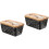 2Sets Convenient Black Butter Holder Ceramic Butter Storage Container 5
