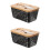 2Sets Convenient Black Butter Holder Ceramic Butter Storage Container 6