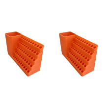 Drill Bit Organizer with Storage Holder, Storage Rack for Drill Bits & Tools, Workshop & Garage Tool Organization (2Pcs) Orange3