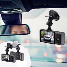 1080P Dual Lens Dash Cam with WiFi, Night Vision, G-Sensor, Loop Rec, APP Monitoring – Compatible with Car/Truck