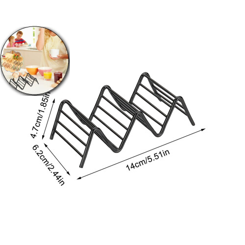 Stainless Steel Wavy Taco Rack 1-Pack