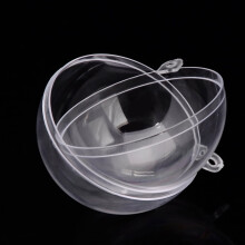 ETEREAUTY clear ornament balls Transparent Fillable Ball Box 1Pack