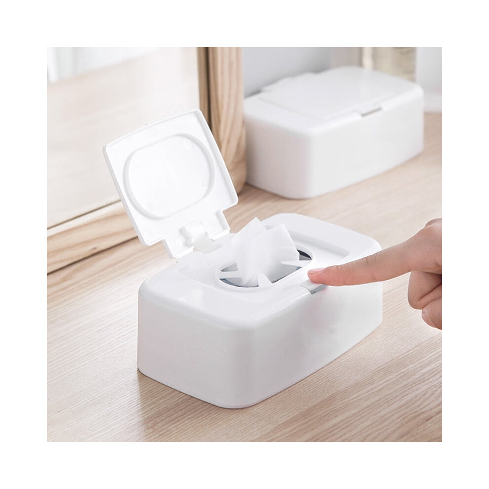Portable Wipes Dispenser - Refillable Travel Wipe Case for Baby, Facial & Disinfecting Wipes, Compact Tissue Storage Box