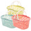 3 Pcs Small Plastic Baskets Organizer with Handle Handles Hamper Travel 1