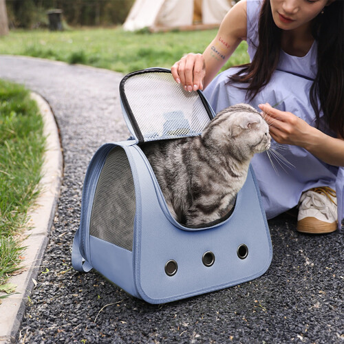 Transportín de tela para gatos pequeños