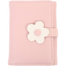 Flower Wallet PU Leather Tri-fold Card Holder with Coin