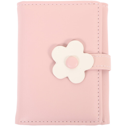 Flower Wallet PU Leather Tri-fold Card Holder with Coin