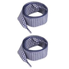 Colorful Checkered Shoe Laces Wide Flat Polyester Shoelaces Sneakers Laces Replacement For Adult Footwear Decoration