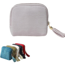 Velvet Jewelry Bag Portable with 5 Zippered Pockets