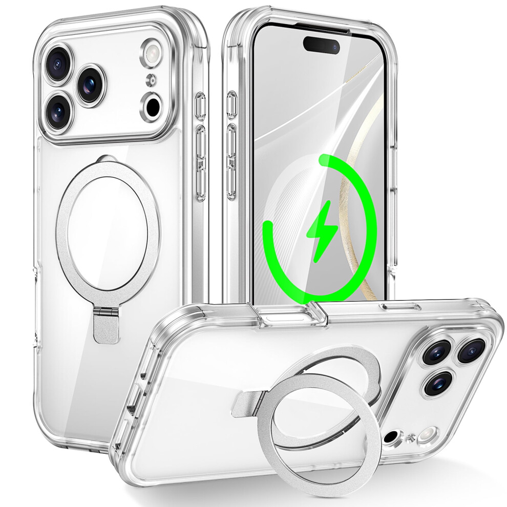 Compatible With Iphone 17 Pro Max 2025 Case: Invisible Magnetic Stand, Magsafe-Compatible, Military-Grade Shockproof Protection With Built-In Screen 9130661060332