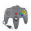 (Grey) USB N64 Controller, Wired PC Gamepad for Windows, Compatible with N64 Emulators, Retro Gaming Controller 1