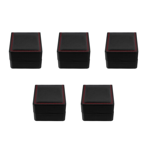 5St Bewaarbox Zwart Met 1 Vak PU 2