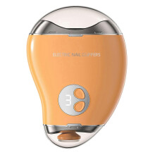 (Wheat) 2-in-1 Electric Nail Clipper with LED Light, Nail Trimmer & Polisher for Toenails & Fingernails, 3 Modes for Kids, Adults & Seniors