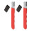 2pcs Professional Kitchen Stone Sharpener Double-sided Scissors Shears Quick Sharpening Stone Sharpener With Lid Pocke Outdoor, Red 1