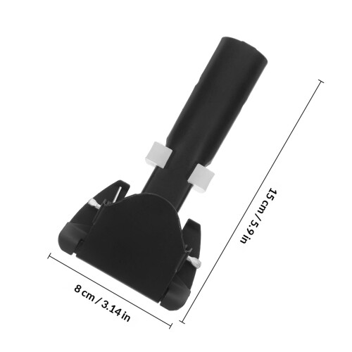2Pièces Clips Fixation Manche Mop Noir Acier Inoxydable Résistant 1