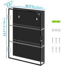 Premium UV-Protected Acrylic Baseball Card Display Case (Magnetic Lock, Wall/Tabletop)