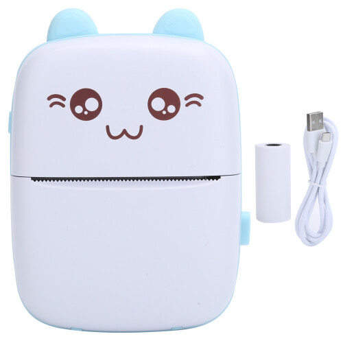 Wireless Bluetooth Thermal Printer Compact Mini Pocket Inkless Printing Device With Built-In Battery Support Photo Receipt Notes Printing