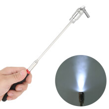 Adjustable Led Light Telescopic Tool For Mechanical Cleaning, Heavy Duty Magnetic Pickup With Stainless Steel Magnet Stick
