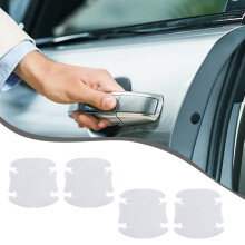 4 Pcs Car Door Cup Paint Protection Film Transparent Door Bowl Scratch Protection Film Invisible Film Scratch Decor Car Stickers