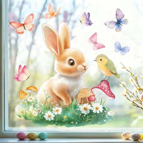 Easter Window Clings Happy Easter Decorations 1 Sheet