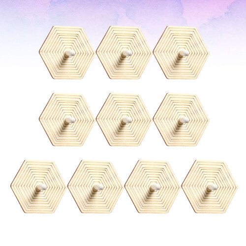 DIY Ατελείωτες Ξύλινες Σβούρες για Παιδιά για Ζωγραφική και Παιχνίδι Μπεζ