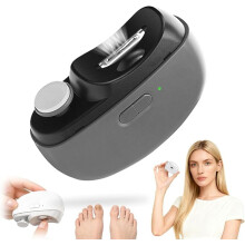 Upgraded 3-in-1 Auto Nail Clipper with LED Light, Chip Collector & Anti-Splash—Compatible with Adults/Seniors