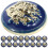 80Pcs Durable Blue Metal Decorative Buttons for Suit Jacket Coat 2