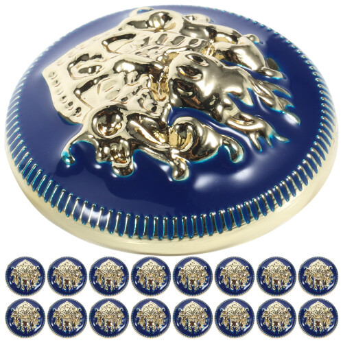 80Pcs Durable Blue Metal Decorative Buttons for Suit Jacket Coat 1