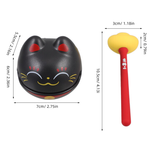 1Ensemble Instrument ABS Percussion Chat Cartoon Noir Décoration 2