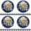 80Pcs Durable Blue Metal Decorative Buttons for Suit Jacket Coat 6
