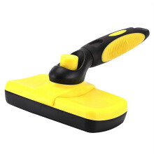 Dog/ Cat Slicker Brush Self Cleaning for De-matting/ Deshedding & Detangling Any Type of Fur & Size,1pcs