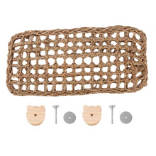 Cage Toy Bed Straw Woven Net Climbing s Seagrass Mats for 40cmx18cm
