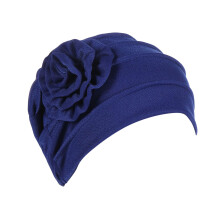 Lenço de cabeça feminino, turbante, lenço de cabeça pré-amarrado, lenço de cabelo africano, azul, tamanho único.