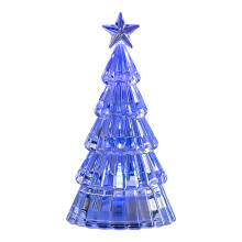 Weihnachtsbaumlampe aus Kunststoff, mit leuchtenden Kristallen, 11,2 x 5,8 cm großer Mini-Weihnachtsbaum mit Lichtern für die Tischdekoration